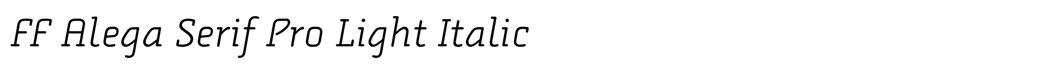 FF Alega Serif Pro Light Italic image